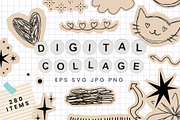 Scrapbook Doodles & Collage Elements, an Object Graphic by Kristina Chistiakova (Thumbnail 1 of 10)