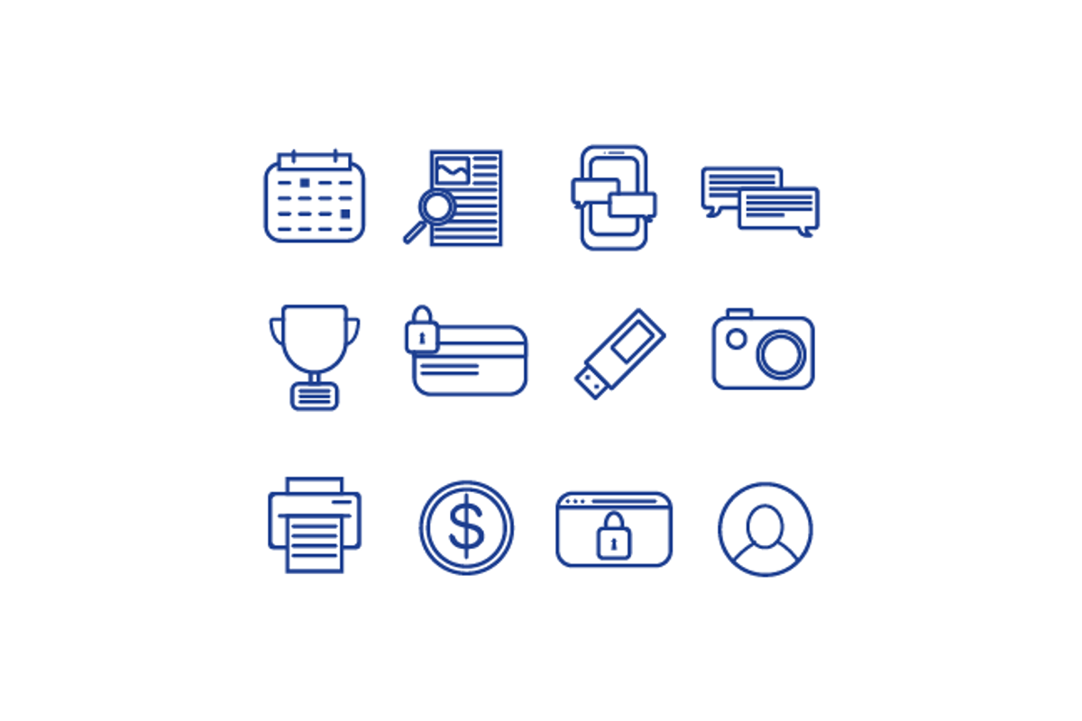 28 BUSINESS ICONS, an Outline Icon by maudemilie (Photo 4 of 5)