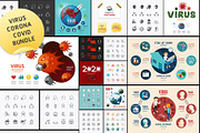 corona covid virus Bundle set, a Healthcare Illustration by Feelplus Creator (Thumbnail 1 of 19)