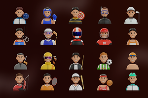 Sport Avatar 3D Icon Pack