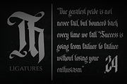 Kalimasada - Blackletter Type Font, a Blackletter Font by Meizzaluna Design (Thumbnail 10 of 10)