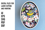 Spring Woodland Oval SVG Bundle, an Object Graphic by HelloWood (Thumbnail 2 of 4)