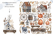 Watercolor Rustic Houses, a Decorative Illustration by Watercolor by Tonia Tkach (Thumbnail 2 of 6)