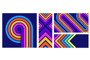 Retro stripe line backgrounds. Bold, an Illustration by winwin.art