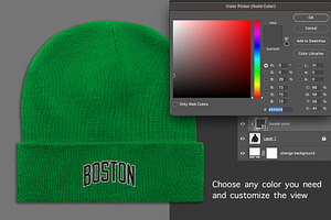 Beanie Mockup PSD Hat Template