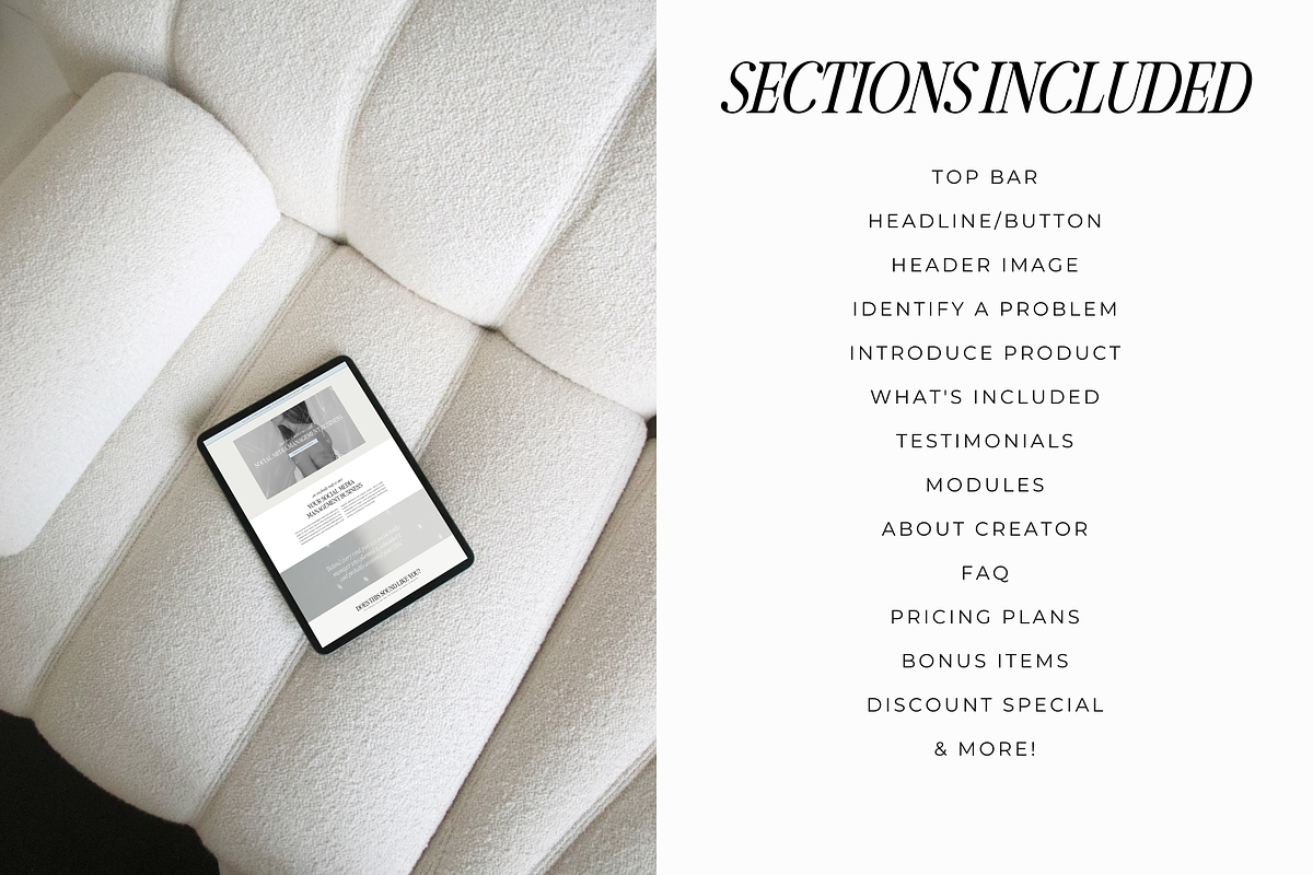 Sales Page Showit Add On Template, a Landing Page Template by Blush Created (Photo 2 of 10)