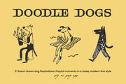 Doodle Dogs: 37 Hand-Drawn Line Art, an Animal Illustration by Veyla (Thumbnail 1 of 12)