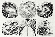 Surfing Scenes Ocean Graphics, a Sport Illustration by DENIDigitalArtSudio (Thumbnail 4 of 7)