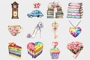 Watercolor Rainbow Valentines Day, a Seasonal Illustration by Design Market (Thumbnail 4 of 5)