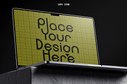 5 Laptop Mockups on Concrete Block, a Mac Mockup by smishura (Thumbnail 5 of 11)