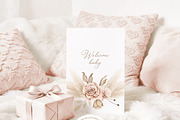 Watercolor Boho Fall Dusty Rose Set, a Decorative Illustration by Carol Lozove (Thumbnail 27 of 74)