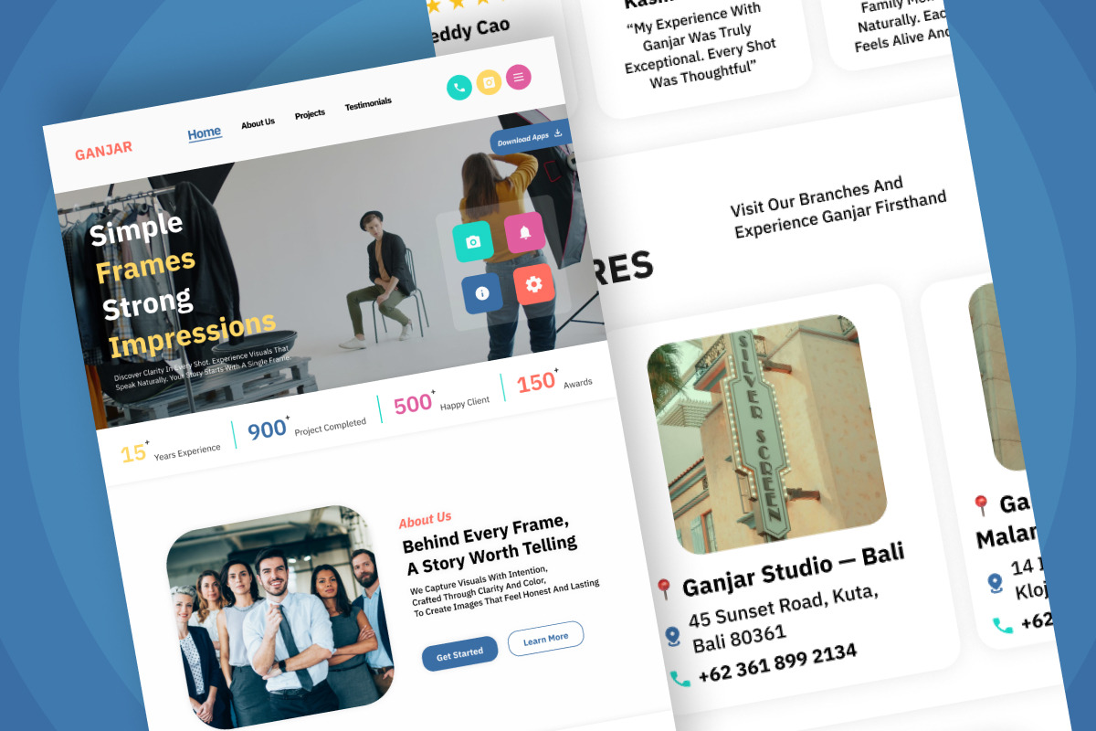 Ganjar Creative Studio Portfolio Lan, a Landing Page Template by productype1 (Photo 5 of 5)