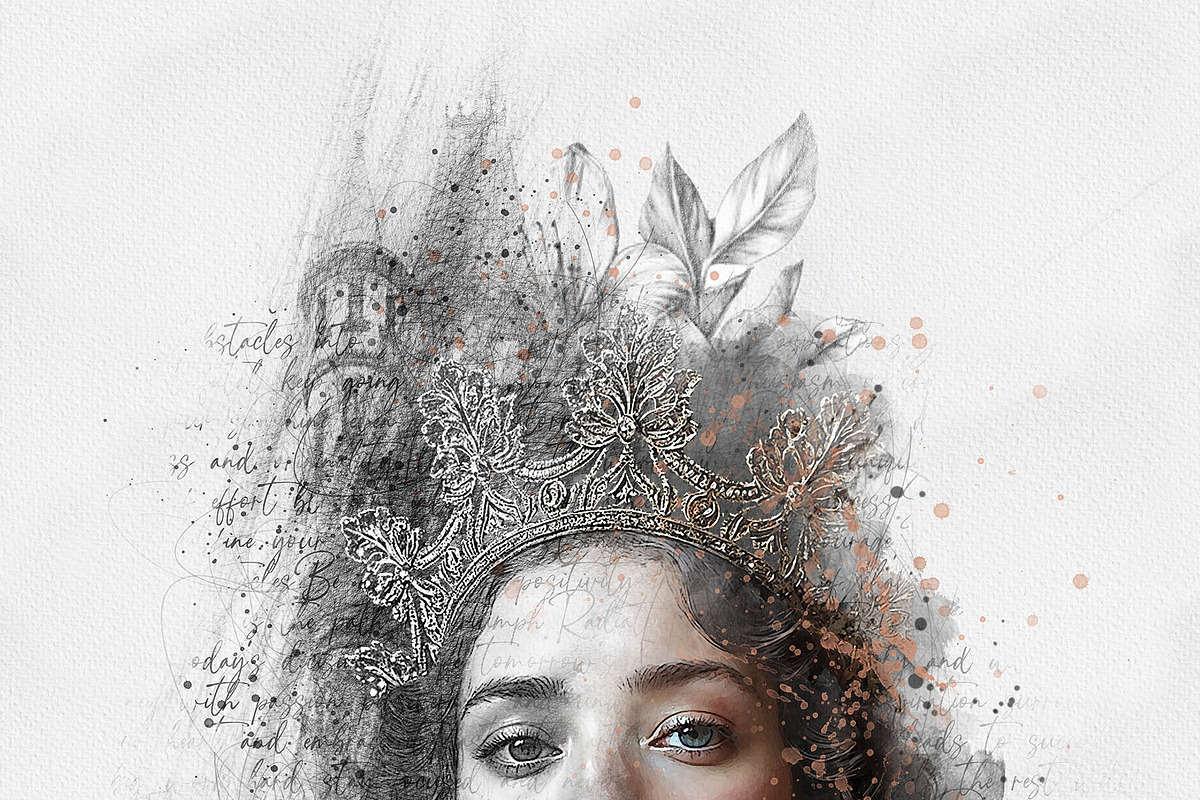 Mixed Art Photo Effect Template, an Action Add-On by Photoshop Action (Photo 4 of 14)