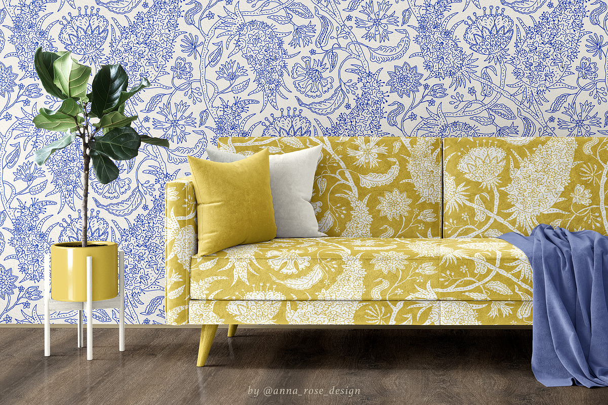 Vintage Jacobean Chintz Patterns, a Pattern Graphic by Rose Design (Photo 6 of 8)