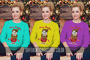 Christmas Sweatshirt Mock-Up, a Hoody Mockup by Freeman Studio (Thumbnail 2 of 12)