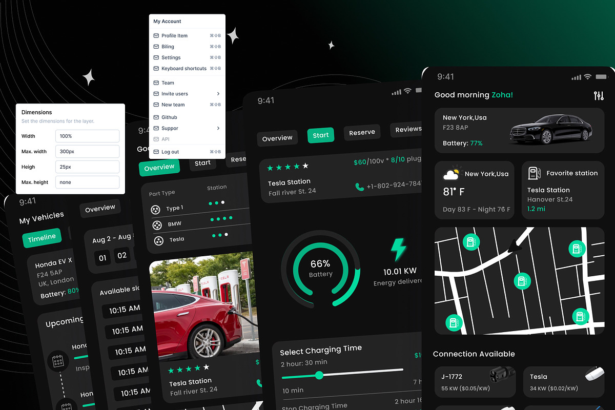 EVCharge Link - EV Charging Apps UI, an UI Kit Template by Muhammad_Ahmad (Photo 3 of 4)