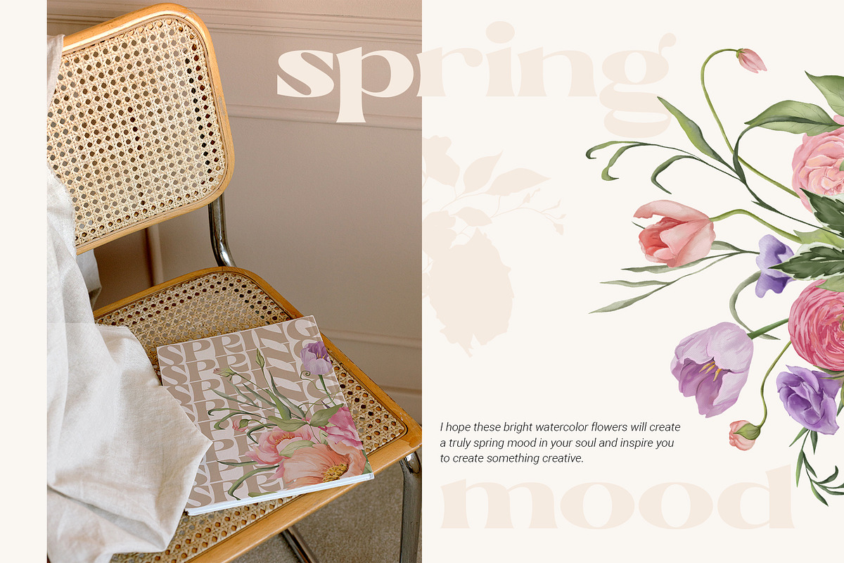 SPRING watercolor floral set, a Decorative Illustration by Yuliia Lashevska (Photo 13 of 14)
