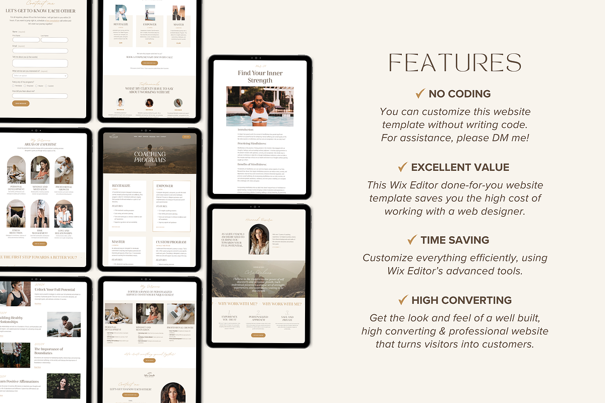 Life Coach Website Wix Template, a Wix Template by vectorocean (Photo 8 of 11)