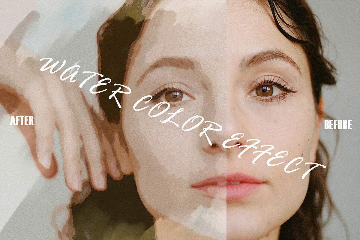 Water color Photo Effect, a Texture Graphic by Drawwell (Photo 2 of 7)