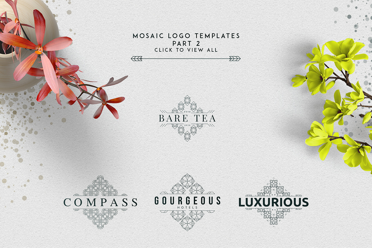 [Spring Vibes] 40 Mosaic Logos -50%, a Branding & Logo Template by VP Fonts (Photo 24 of 27)