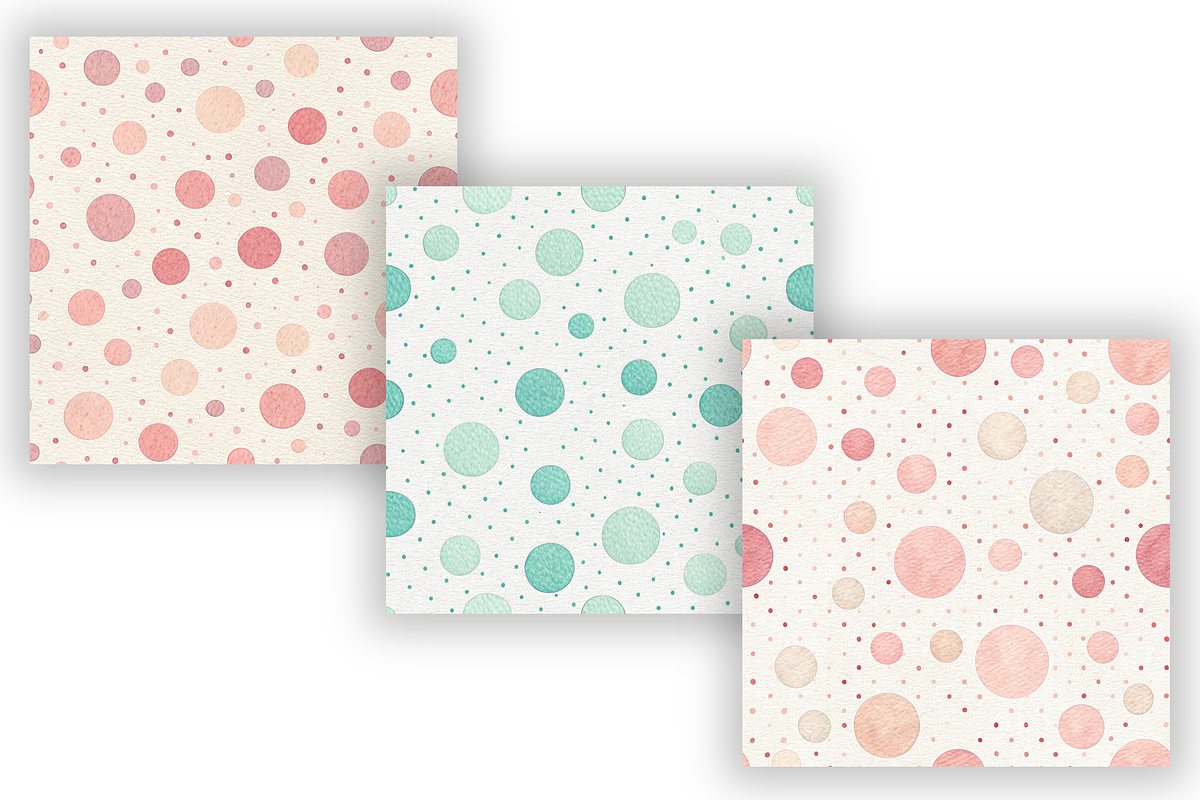 Happy Dots Pastel Digital Paper, a Pattern Graphic by FloridPrintables (Photo 5 of 9)