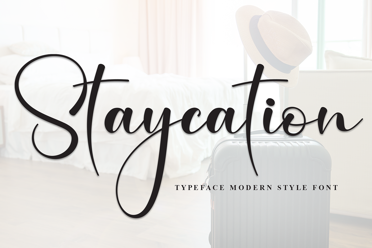 Staycation | Script Font, a Handwritten Font by Scratchones (Photo 1 of 8)