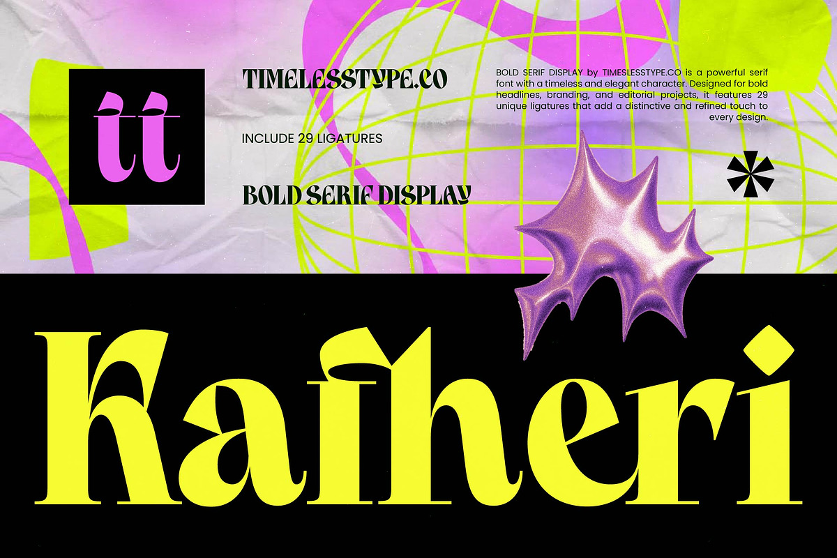 Kafheri Bold Tall Serif, a Serif Font by timelesstype.co (Photo 1 of 10)