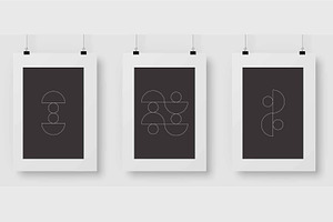 Graphic Monochrome Poster Set