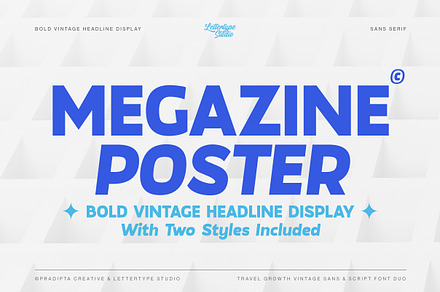 Megazine Poster Bold Vintage Display