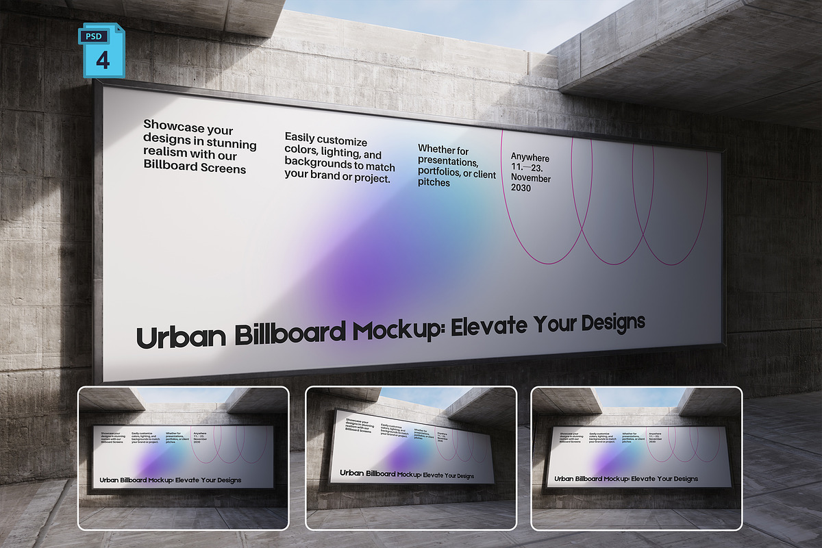 High Quality BillBoard Mockup, an Advertising Mockup by Momogi (Photo 1 of 5)