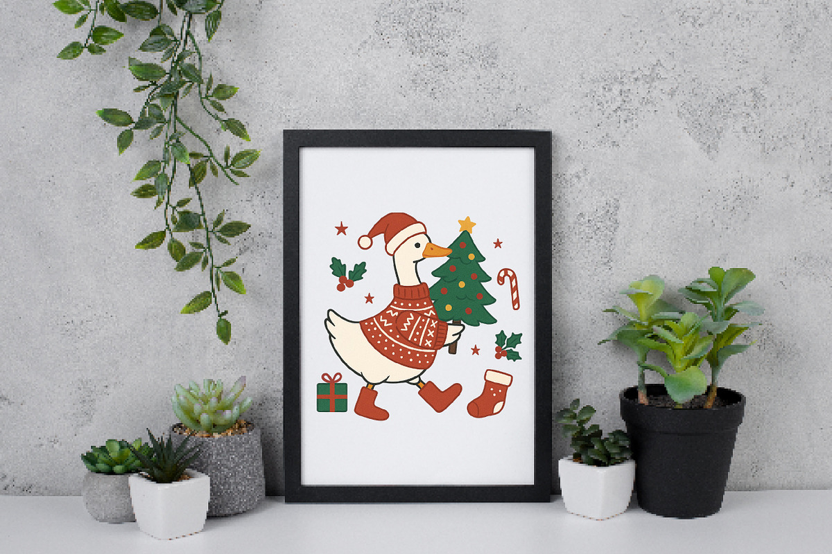 Funny Christmas Tree Goose Png, an Illustration by Daily.Designs (Photo 4 of 5)