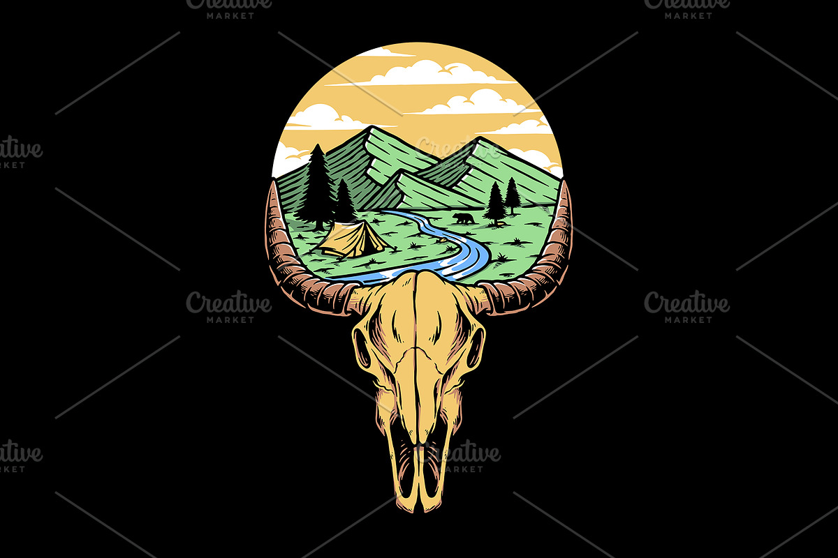 bones and nature illustration, an Animal Illustration by gunaonedesign (Photo 1 of 4)