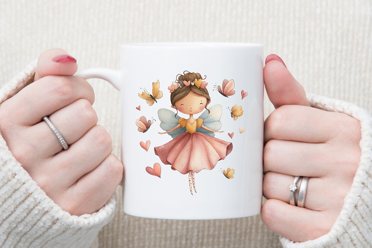 Watercolor Fairy Valentine's PNG Cli, an Illustration by Sublimation Artist (Photo 5 of 6)
