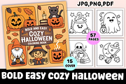 Bold Easy Cozy Halloween Coloring, a Seasonal Illustration by Coco Bloom (Thumbnail 1 of 3)
