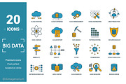 Big Data Two Color Icon Set, an Object Graphic by Aimagenarium@gmail.com (Thumbnail 1 of 3)
