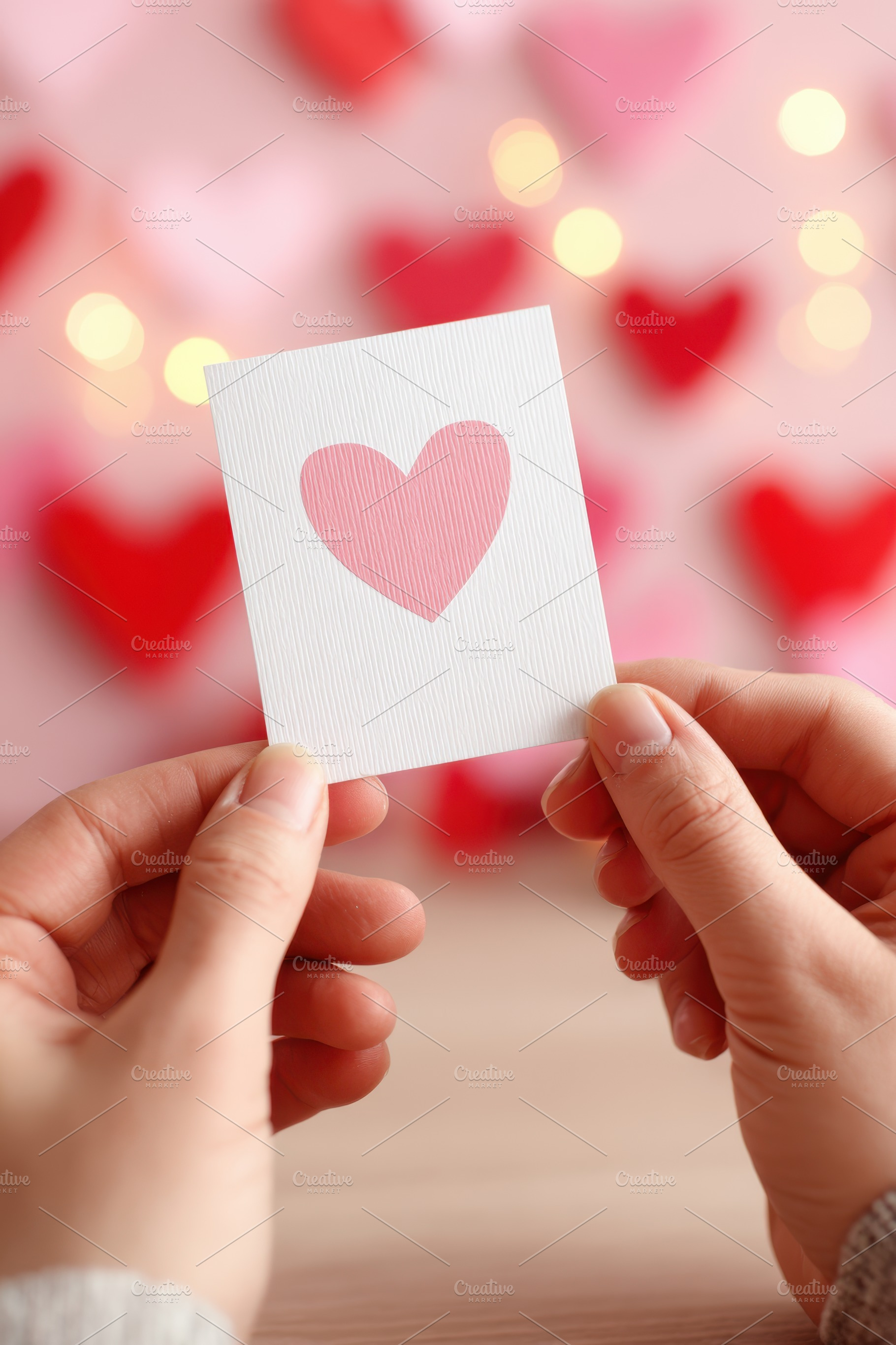 Holding a heart card for love celebration, a Holiday Photo by AlyaAnd