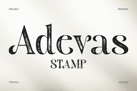 Adevas Stamp, a Serif Font by Craft Supply Co.