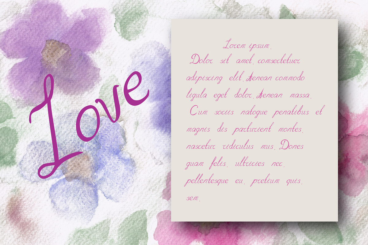Font Love., a Handwritten Font by Digital illustration shop (Photo 2 of 6)