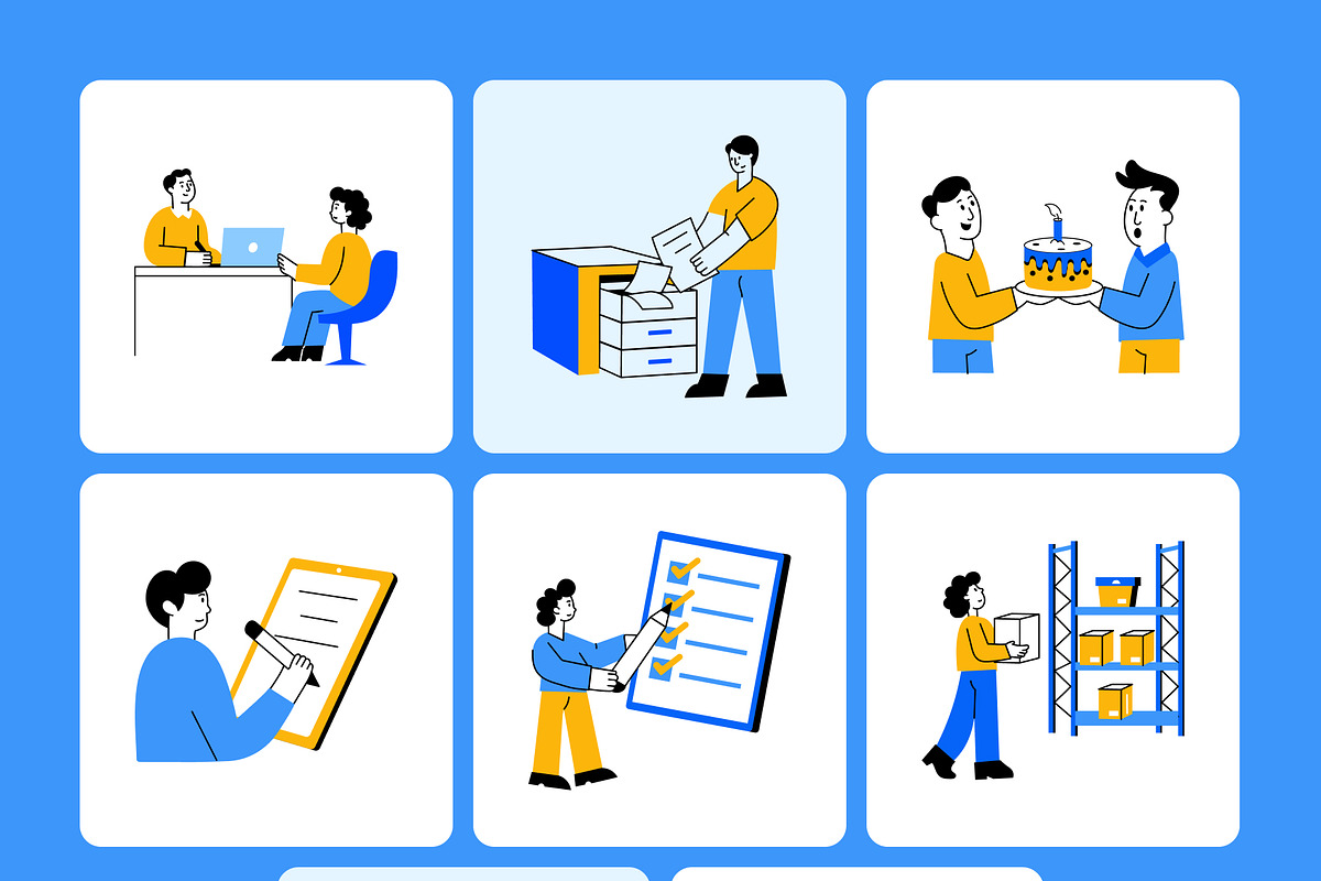 Workplace Illustrations Art Set, a Work Illustration by Vectors Market (Photo 9 of 9)