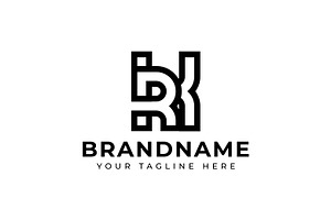 Letters KR Monogram Logo, a Branding & Logo Template by Pray Art Design Studio