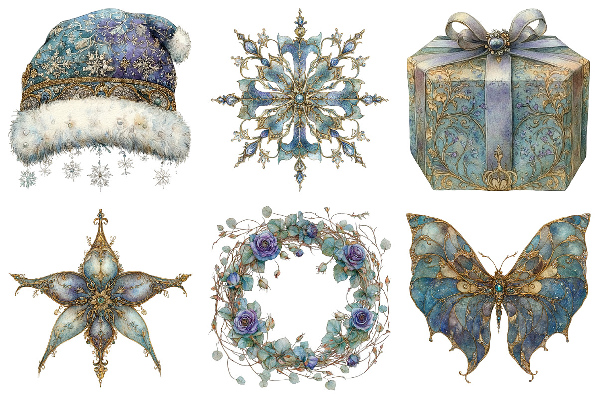 Purples Winter Clipart Bundle, an Illustration by Daily.Designs (Photo 4 of 5)