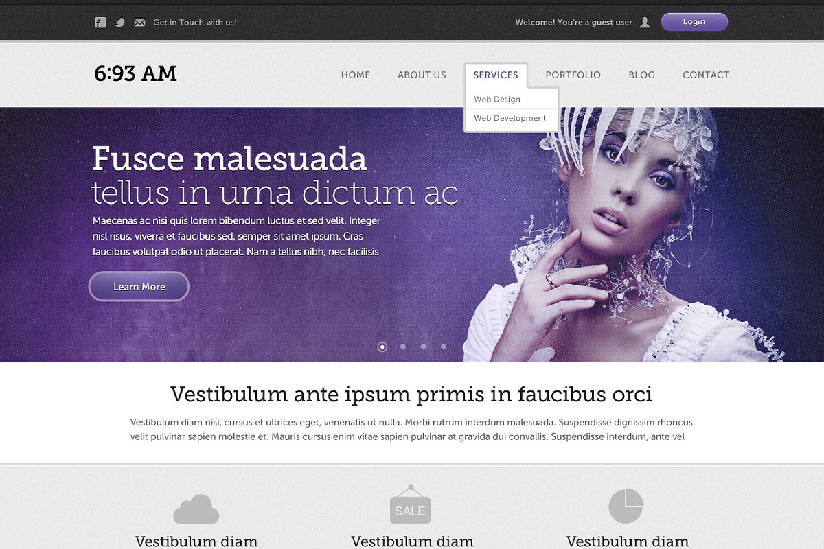 6:93 AM Website Template, a Websites & App Template by vogelsteinshop (Photo 1 of 5)
