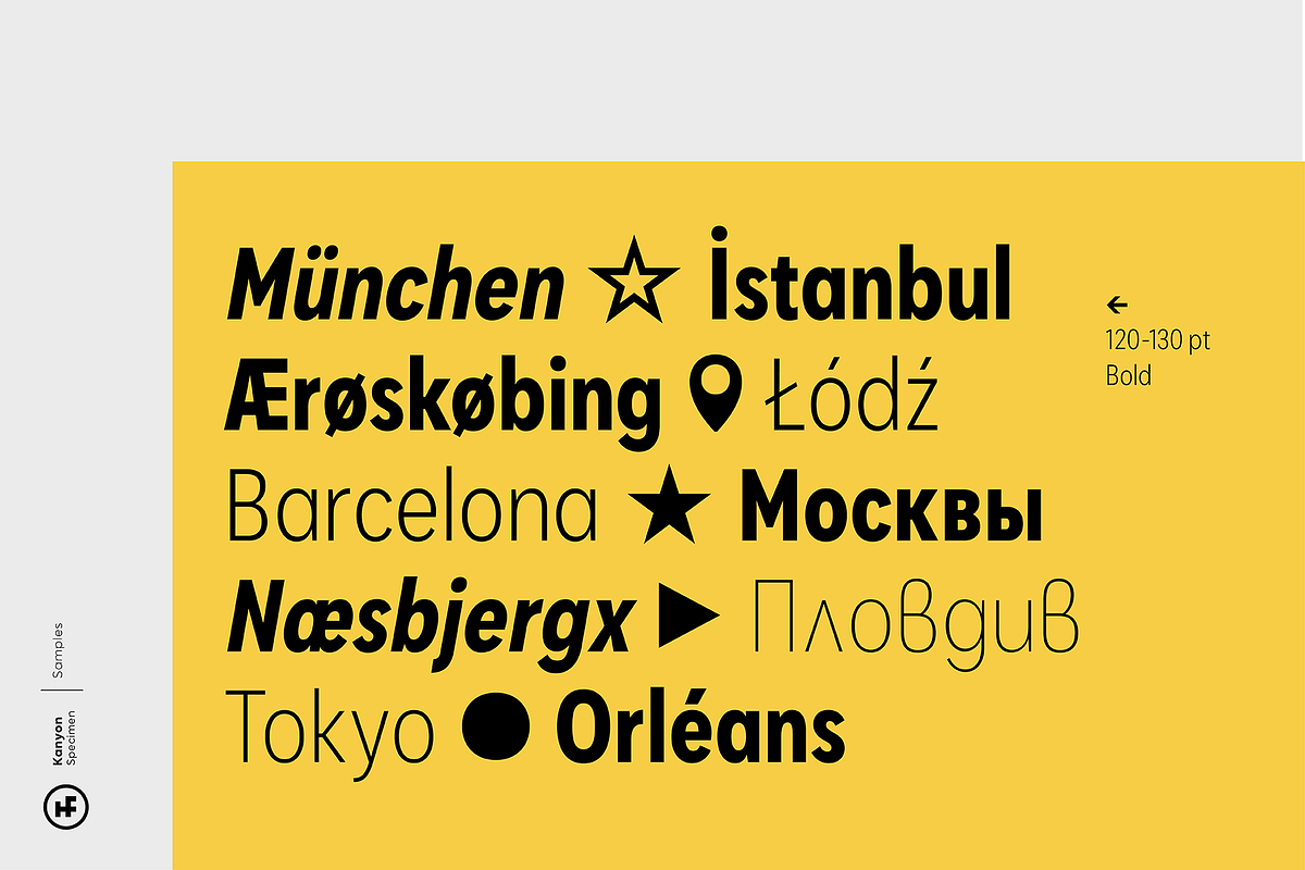 Kanyon Condensed, a Sans Serif Font by Hurufatfont (Photo 6 of 11)