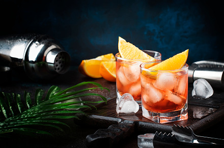 Trendy alcoholic cocktail negroni wi stock photo containing negroni and, a Food & Drink Photo by 5PH