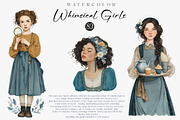 Whimsical Girls Clipart Set, an Illustration by CreationArt (Thumbnail 3 of 7)