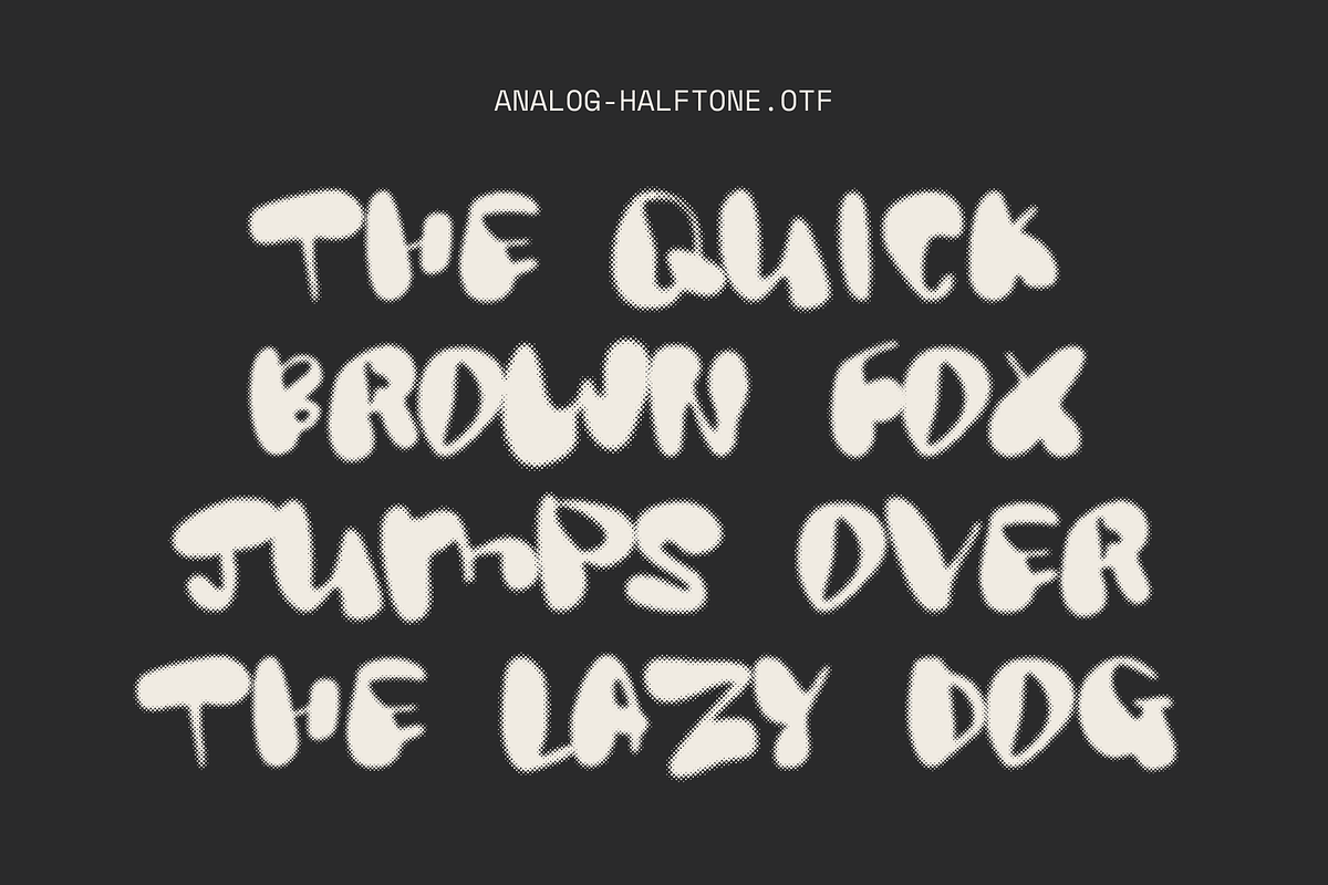 ANALOG — halftone multilingual font, a Handwritten Font by Studio Noppo (Photo 4 of 7)