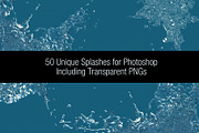 50 Splash Brushes for Photoshop, a Brush Add-On by Creative Graphics (Thumbnail 5 of 5)