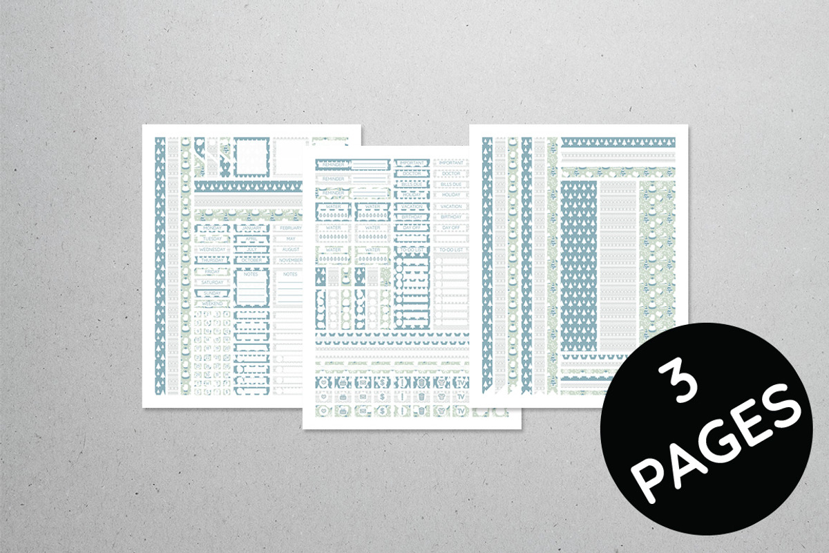 Planner Sticker Set - Winter, an Object Graphic by Lacy's Designs (Photo 2 of 2)