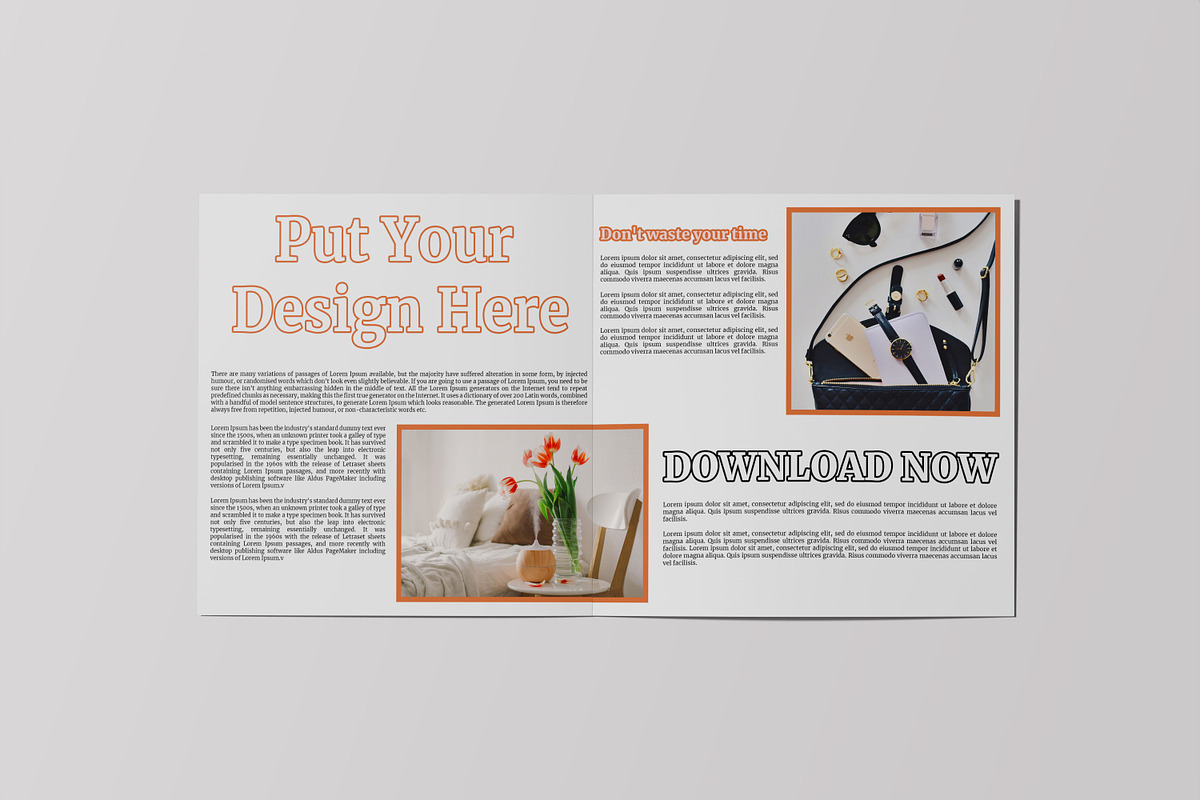Square Bifold Brochure Mockup, a Print Template by rahmatmoscae (Photo 14 of 16)