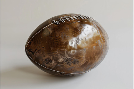 Old and worn leather rugby ball, a Sports & Recreation Photo by Ylivdesign